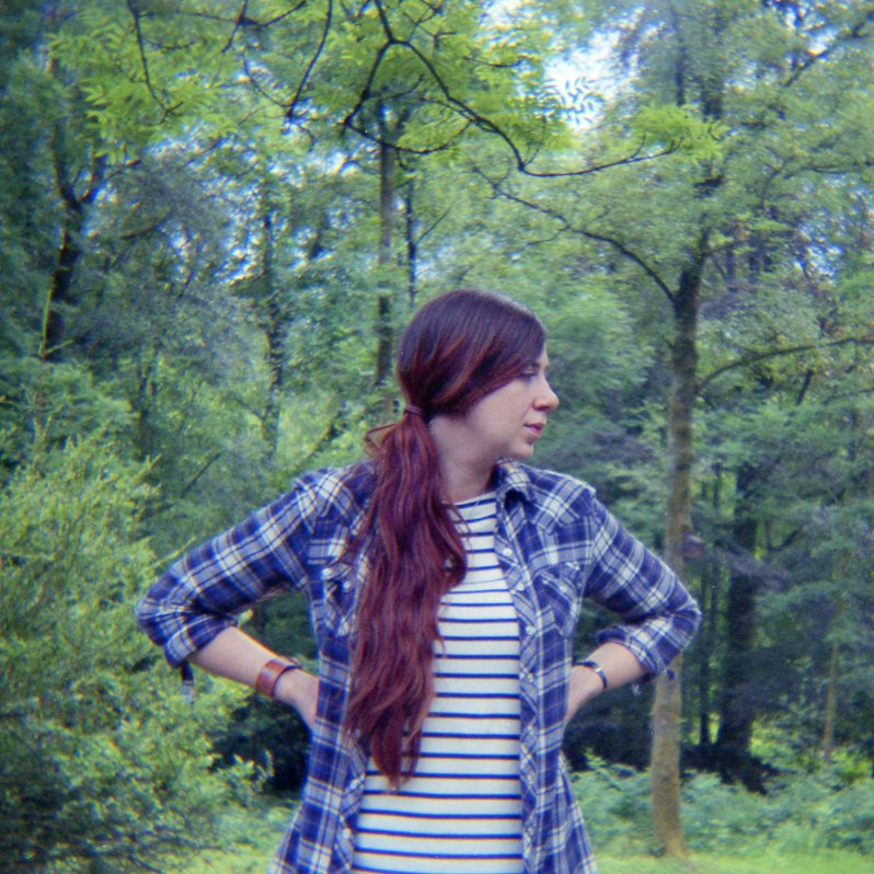 Rachel at Merzbarn in profile